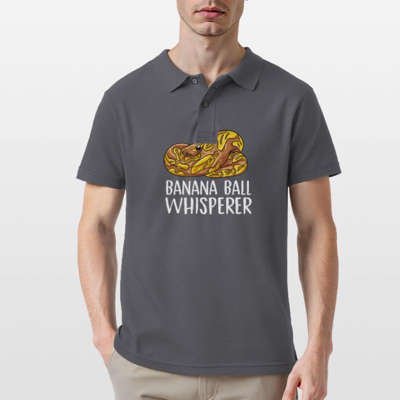 banana ball whisperer Design for a python Männer Poloshirt