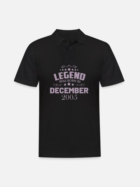 18th Birthday Legend December 2005 - Men's Polo Shirt - black