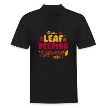 Leaf Peeping Squad Autumn Leaf Peeper - Men's Polo Shirt - black - Front - Kai (181cm)