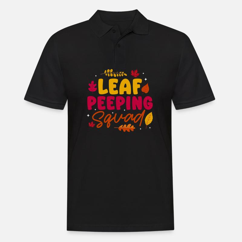 Leaf Peeping Squad Autumn Leaf Peeper - Polo Homme - noir