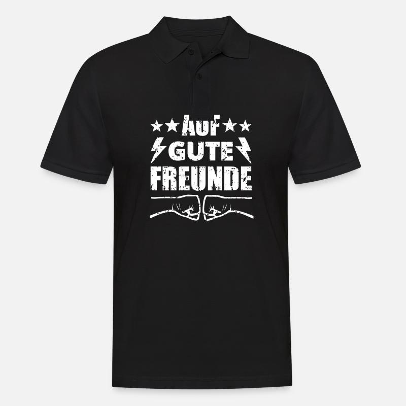 Gute Freunde - Männer Poloshirt - Schwarz