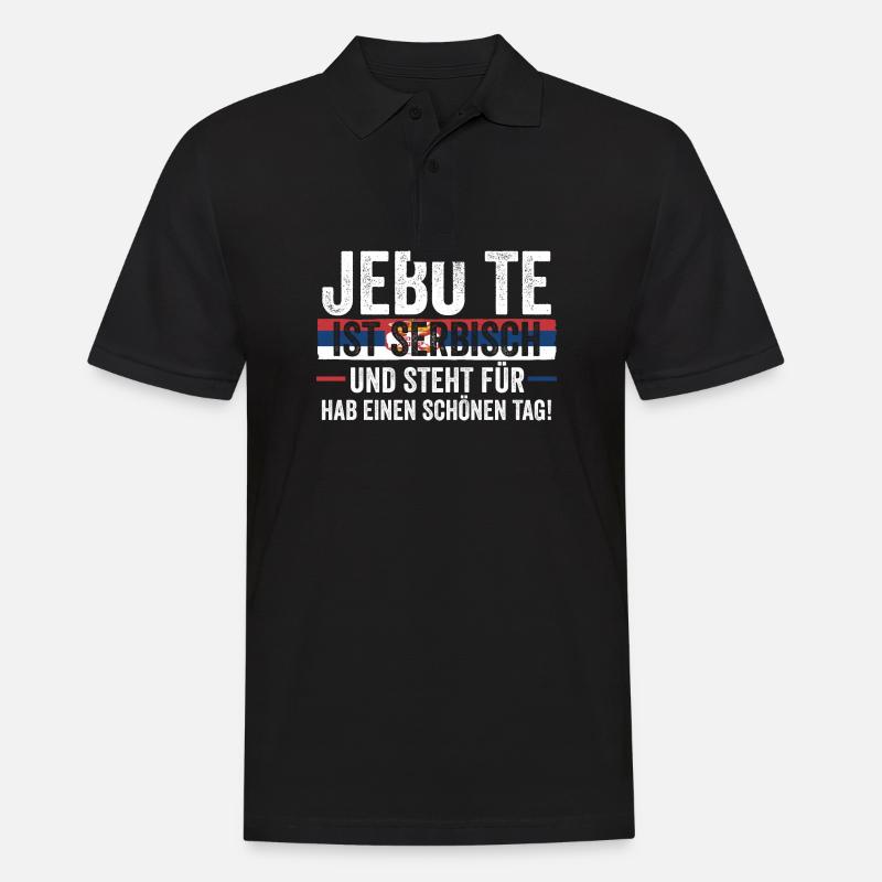 Serben Serbisch Serbien - Männer Poloshirt - Schwarz