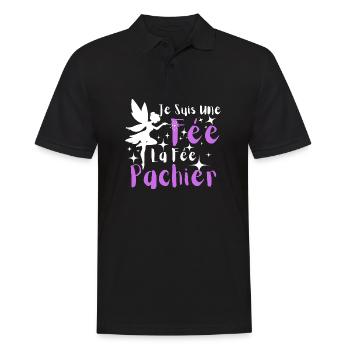Je Suis Une Fée La Fée Pachier - Polo Homme - noir - Devant - Kai (181cm)
