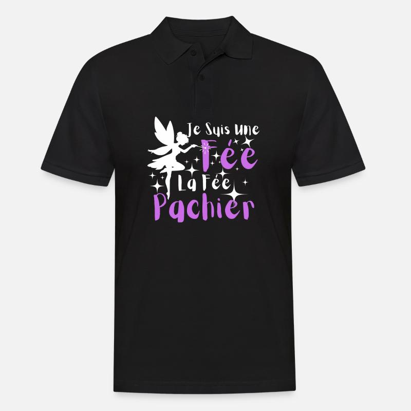 Ich bin eine Fee, die Fee Pachier - Männer Poloshirt - Schwarz