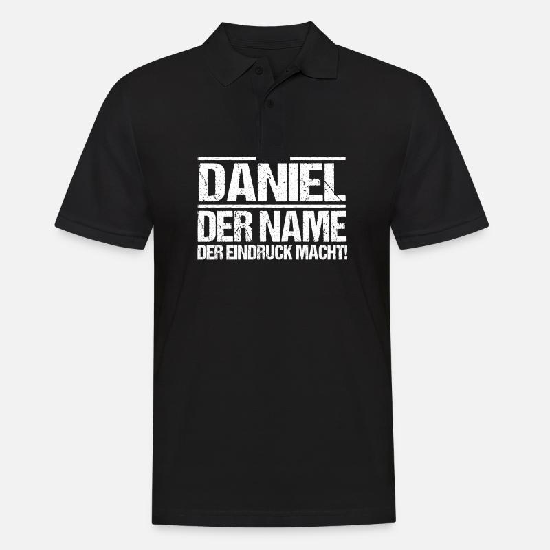 Vorname Daniel - Männer Poloshirt - Schwarz