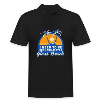 I Need To Be Seahabilitated Glass Beach Summer - Men's Polo Shirt - black - Front - Kai (181cm)