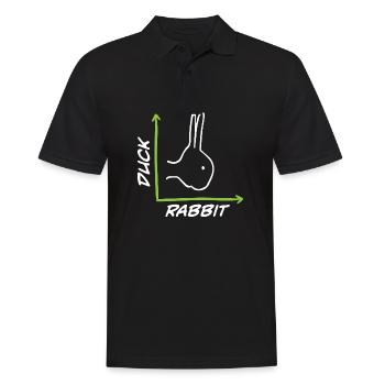 Science Nerd Duck Rabbit Physics Math Geek - Polo Homme - noir - Devant - Kai (181cm)