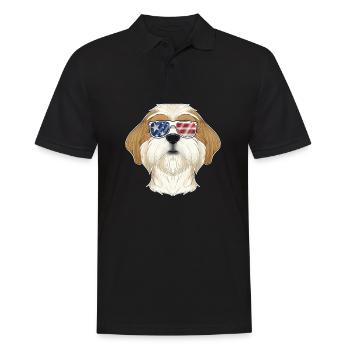 Shih Tzu USA Lunettes de soleil I Drapeau américain Shih Tzu - Polo Homme - noir - Devant - Kai (181cm)