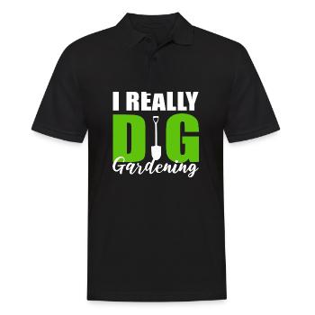 Really gardening dig plant men Gesche - Men's Polo Shirt - black - Front - Kai (181cm)