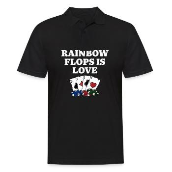Rainbow Flops est Love Gambler Poker Gambling - Polo Homme - noir - Devant - Kai (181cm)