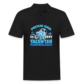 Proud Dad Of A Microbiologist Ocean Scientist - Men's Polo Shirt - black - Front - Kai (181cm)