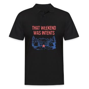 That Weekend Was Intents Camping Vacation Camper - Men's Polo Shirt - black - Front - Kai (181cm)