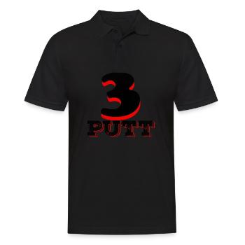 3 Putts Shirt - Männer Poloshirt - Schwarz - Vorne - Kai (181cm)