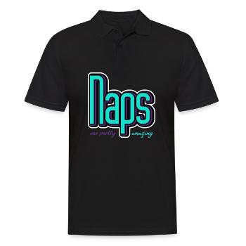 Nu assez incroyable Personne épuisée Gesch - Polo Homme - noir - Devant - Kai (181cm)