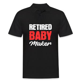 Fabricant de bébés à la retraite. Mari aimant Gi - Polo Homme - noir - Devant - Kai (181cm)