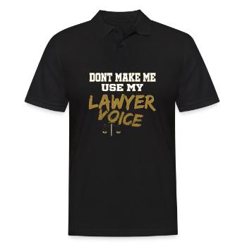 Anwalt Rechtsanwalt Jura Richter Recht Geschenk 36 - Männer Poloshirt - Schwarz - Vorne - Kai (181cm)