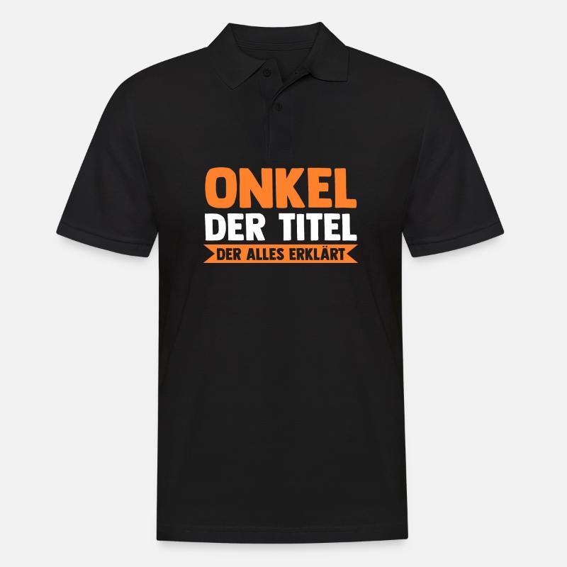 Onkel - Männer Poloshirt - Schwarz