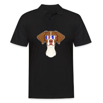 Brittany France Sunglasses I French Flag - Männer Poloshirt - Schwarz - Vorne - Kai (181cm)