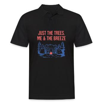 Just the Trees Me & the Breeze Camping Introvert - Männer Poloshirt - Schwarz - Vorne - Kai (181cm)
