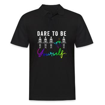 Drapeau arc-en-ciel I Défilé du mois de la fierté LGBT J’ose - Polo Homme - noir - Devant - Kai (181cm)