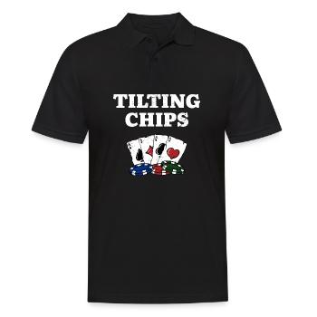 Tilting Chips Gambler Casino Jeu de hasard - Polo Homme - noir - Devant - Kai (181cm)