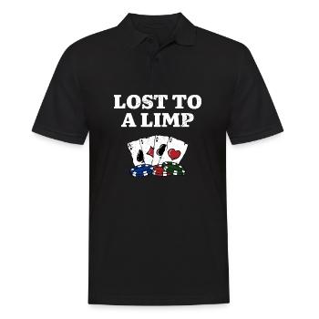 Lost to a Limp Poker Casino Poker Player Gambling - Men's Polo Shirt - black - Front - Kai (181cm)