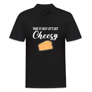 Let's Get Cheesy In a Relationship Gesc - Men's Polo Shirt - black - Front - Kai (181cm)