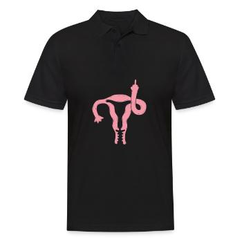 Utérus Montre stinkefinger utérus Féministe - Polo Homme - noir - Devant - Kai (181cm)
