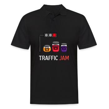 Stau Lustiger Illustrator Gift - Männer Poloshirt - Schwarz - Vorne - Kai (181cm)