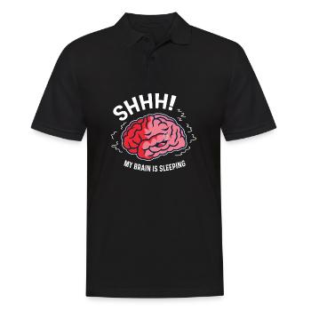 Brain Sleeps Sleeping Cap Gift - Men's Polo Shirt - black - Front - Kai (181cm)