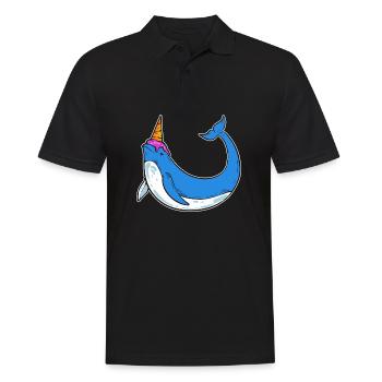 Eiscreme Narwhal Naschkatze Gift - Männer Poloshirt - Schwarz - Vorne - Kai (181cm)