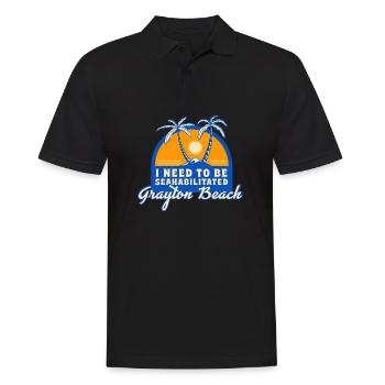 I Need To Be Seahabilitated Grayton Beach Summer - Men's Polo Shirt - black - Front - Kai (181cm)