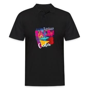 Kuba Salsa Latino Tanz - Kuba Flagge - Männer Poloshirt - Schwarz - Vorne - Kai (181cm)