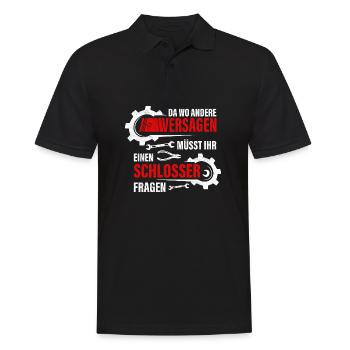 Schlosser Geschenk Metallbauer Mechaniker - Männer Poloshirt - Schwarz - Vorne - Kai (181cm)