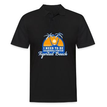 I Need To Be Seahabilitated Tigertail Beach - Männer Poloshirt - Schwarz - Vorne - Kai (181cm)