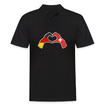 Suisse Allemagne Suisse - Polo Homme - noir - Devant - Kai (181cm)