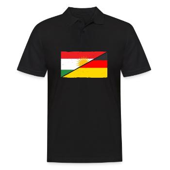 Kurden Deutschland Kurdistan - Männer Poloshirt - Schwarz - Vorne - Kai (181cm)
