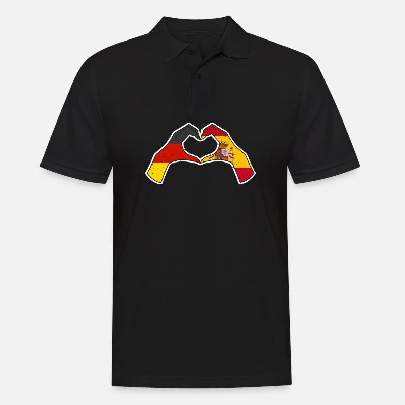 Spanier Deutschland Spanien - Männer Poloshirt - Schwarz