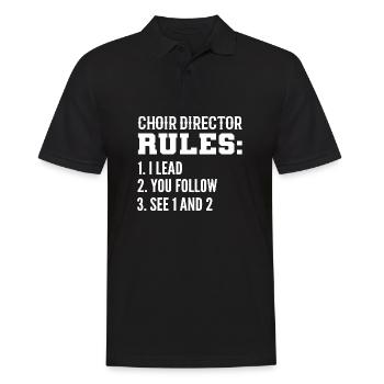 Chef de chœur Règles Bandmaster Gift - Polo Homme - noir - Devant - Kai (181cm)