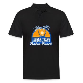I Need To Be Seahabilitated Baker Beach Summer - Men's Polo Shirt - black - Front - Kai (181cm)