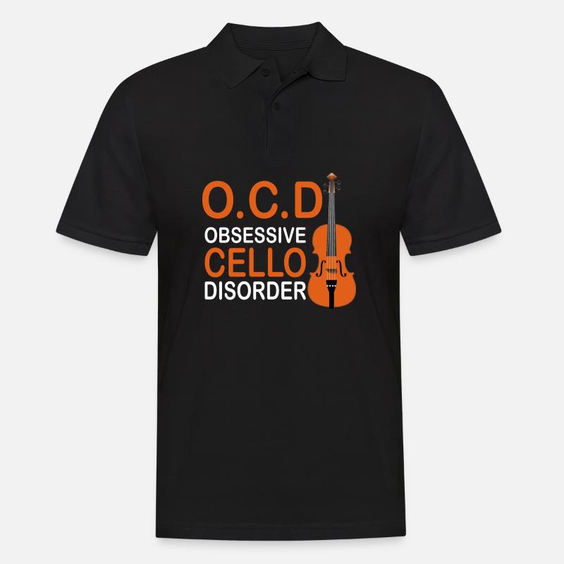 OCD Obsessive Cello Disorder - Männer Poloshirt - Schwarz
