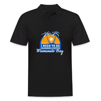 I Need To Be Seahabilitated Waimanalo Bay Summer - Männer Poloshirt - Schwarz - Vorne - Kai (181cm)