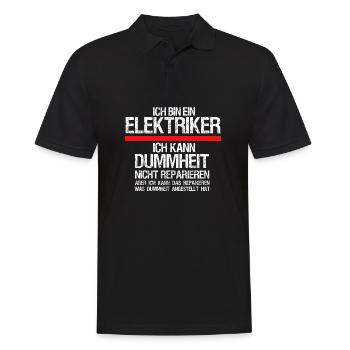 Elektriker Strom Elektroniker Majestät Watt Volt - Männer Poloshirt - Schwarz - Vorne - Kai (181cm)