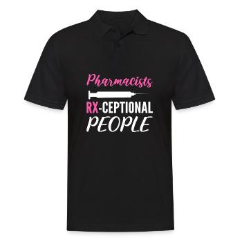 Rx-tezeptionale People Excellent Worker Gesc - Men's Polo Shirt - black - Front - Kai (181cm)