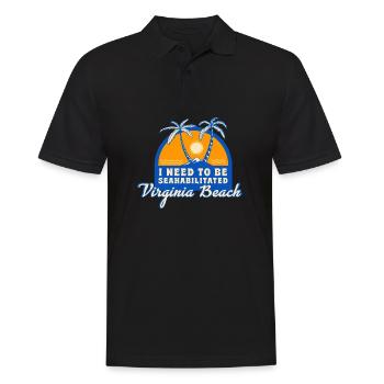 I Need To Be Seahabilitated Virginia Beach Summer - Men's Polo Shirt - black - Front - Kai (181cm)