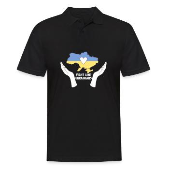Combattez comme les Ukrainiens - Polo Homme - noir - Devant - Kai (181cm)