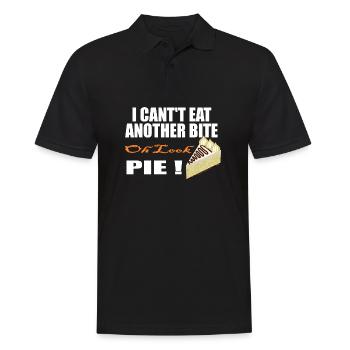 Funny Oh Look Pumpkin Pie Thanksgiving - Men's Polo Shirt - black - Front - Kai (181cm)