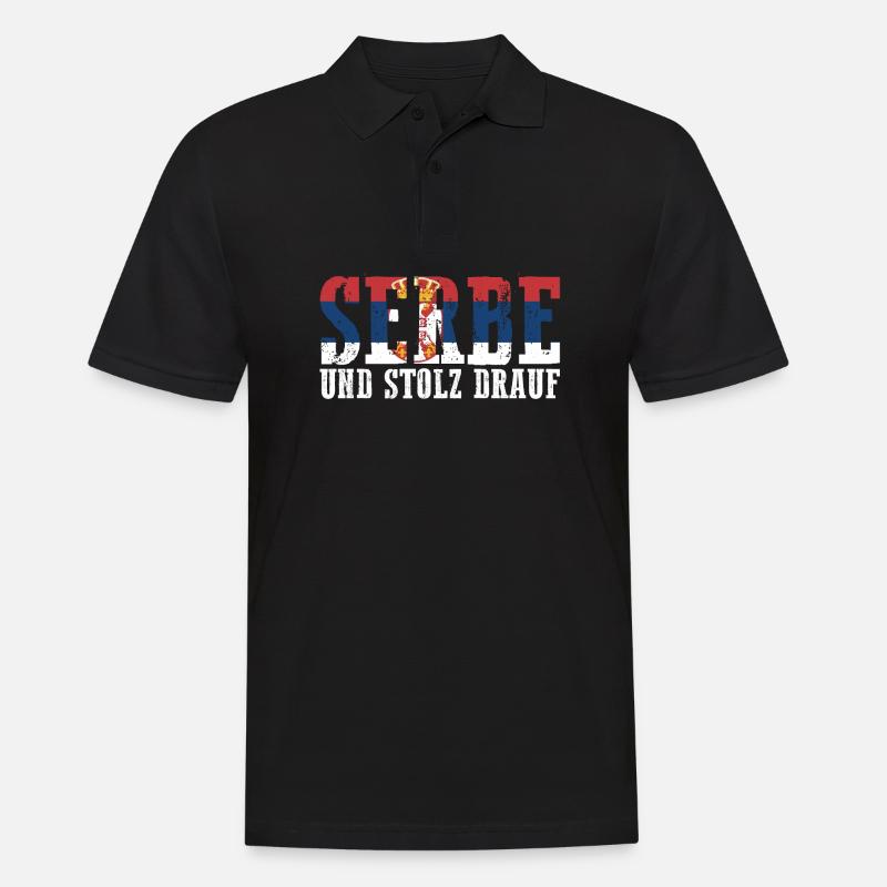 Serbe Serbe Serbie - Polo Homme - noir