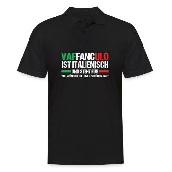 Italie Italien Vaffanculo - Polo Homme - noir - Devant - Kai (181cm)