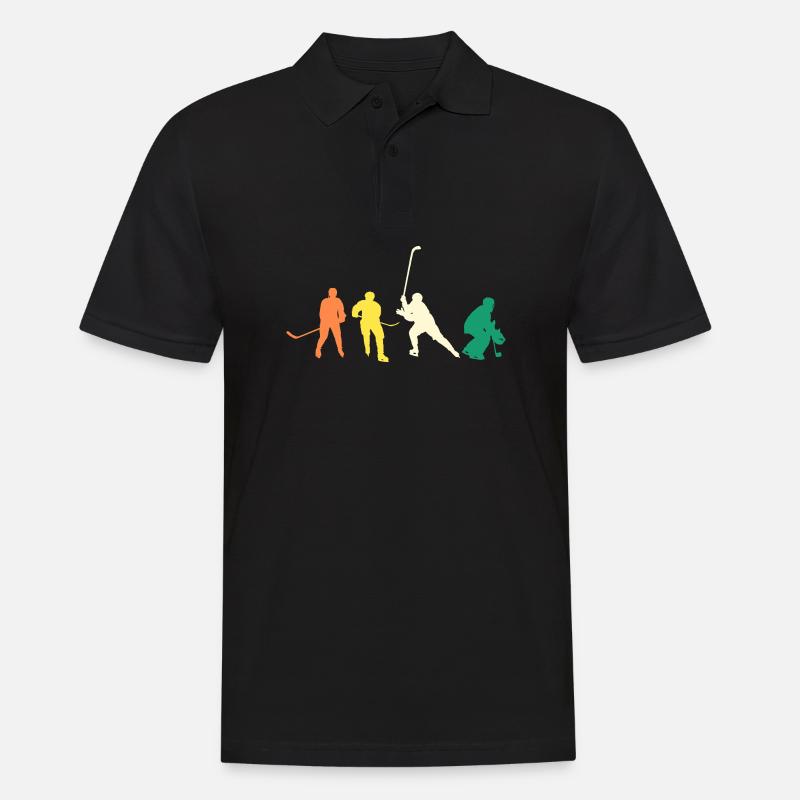 Eishockeyspieler Evolution Eishockey - Männer Poloshirt - Schwarz